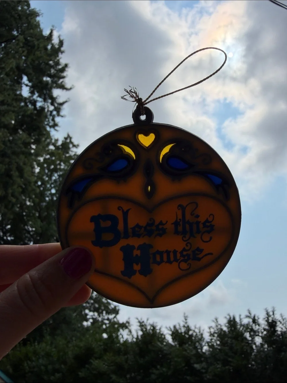 Vintage Bless This House Suncatcher